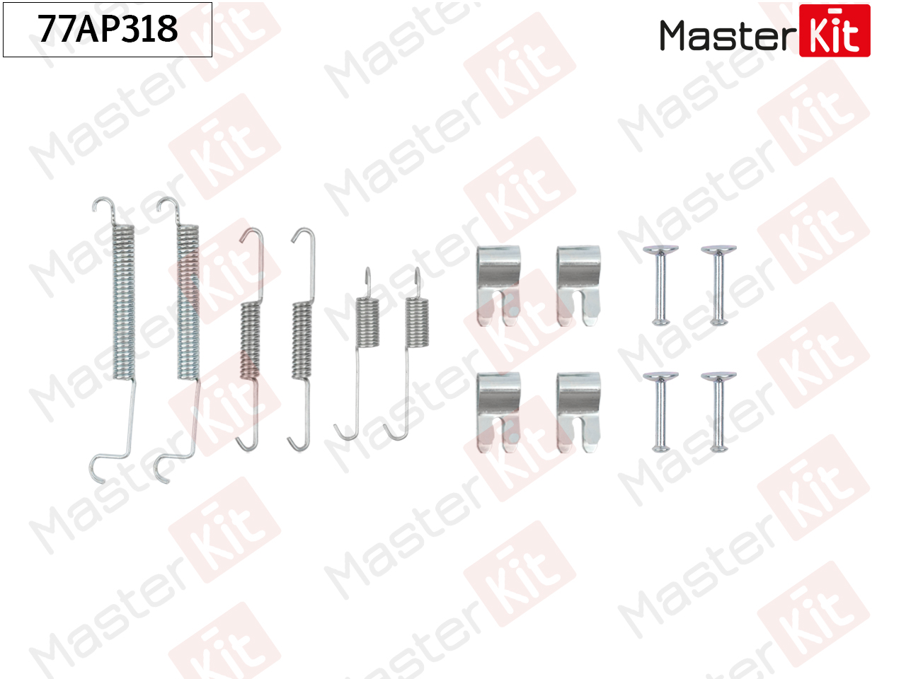 Ремкомплект крепления тормозных колодок - Master KiT 77AP318