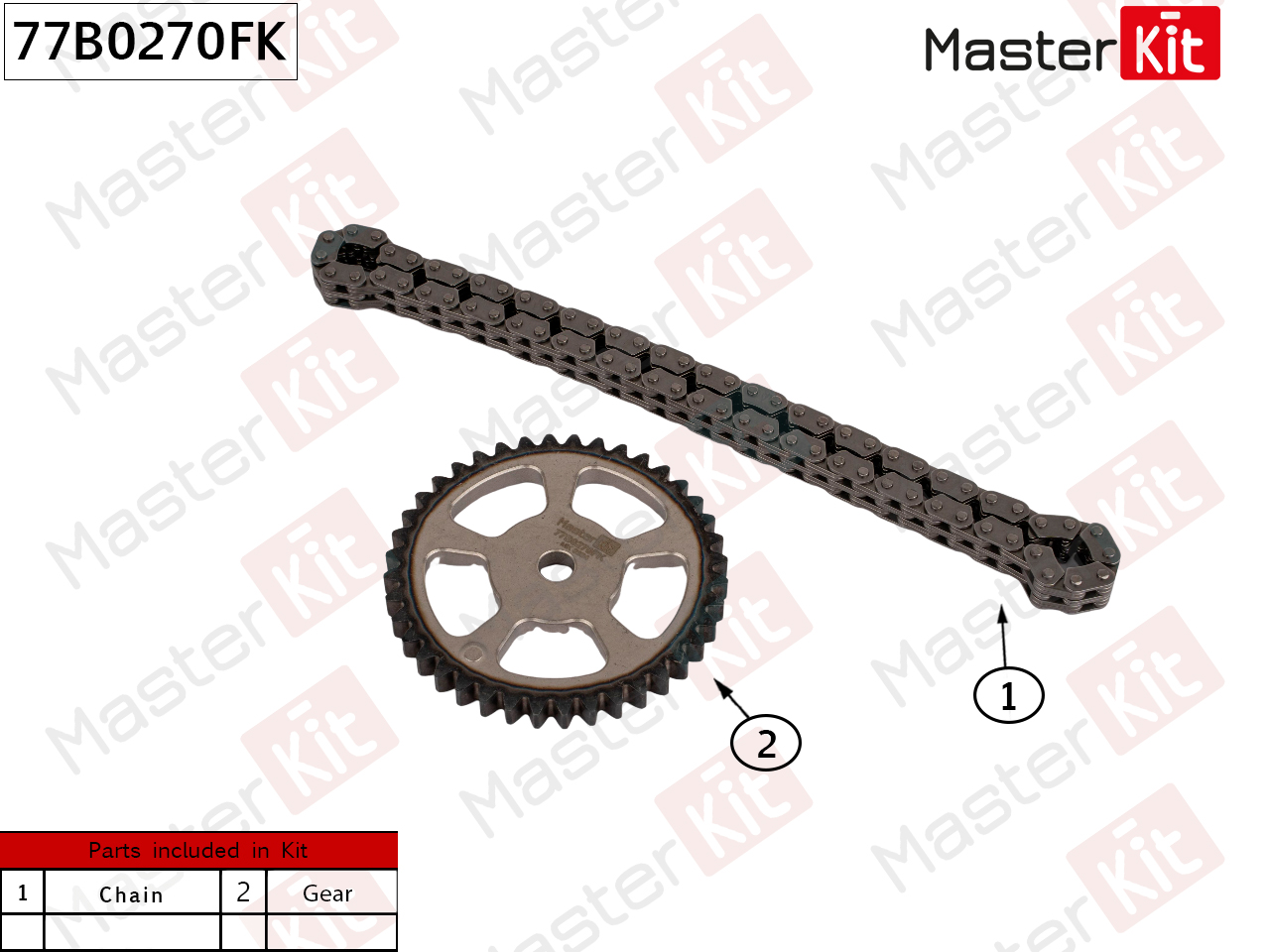 Комплект цепи масляного насоса Master KiT 77B0270FK