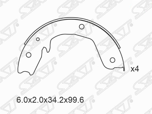 Колодки тормозные зад mitsubishi pajero v6#wv7#wv8#wv9#w - SAT STMR535718