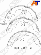 Колодки барабанные mitsubishi outlander 06-12/peugeot 4007 07-/citroen c-crosser 07- - SAT STMN161157