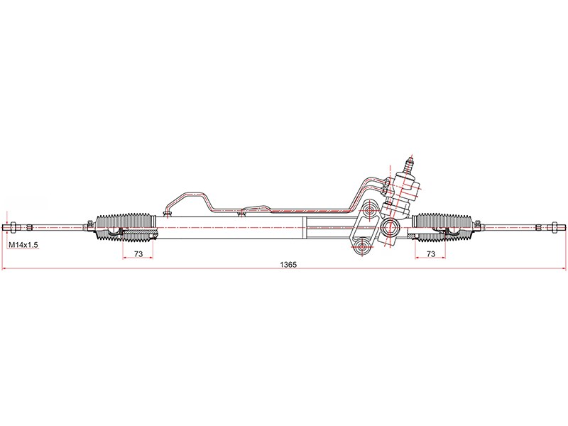 Рейка рулевая hyundai starex H1 97- 2WD LHD - SAT ST577004A600