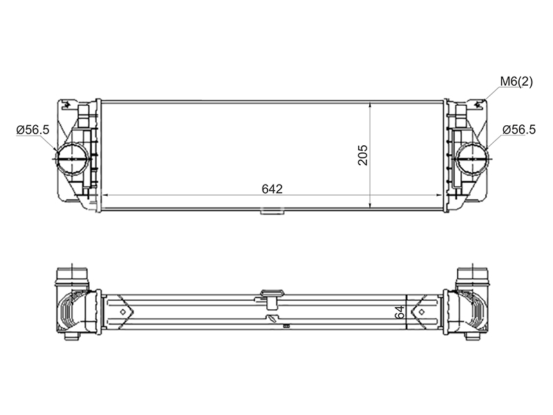 Радиатор интеркулера mercedes sprinter 05- - SAT STA9065010201