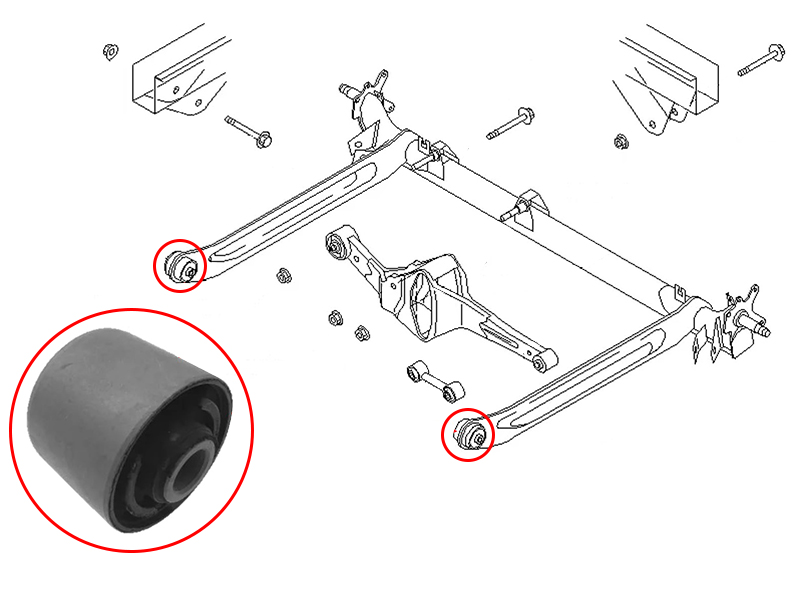 Сайлентблок задней балки nissan almera n15sunnysentra 94-00rnessa 97-01primera 96-01cefiro 94-0 - SAT ST551300M000