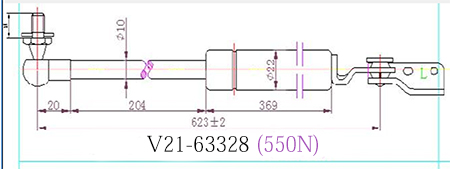 Амортизатор багажника v21-63328 - JETT V2163328