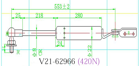 Амортизатор багажника v21-62966 - JETT V2162966