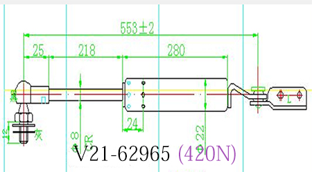 Амортизатор багажника v21-62965 - JETT V2162965