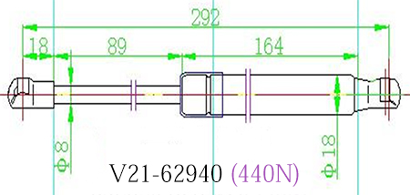 Амортизатор багажника   v21-62940 - JETT V2162940
