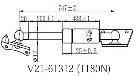 Амортизатор багажника   v21-61312 - JETT V2161312