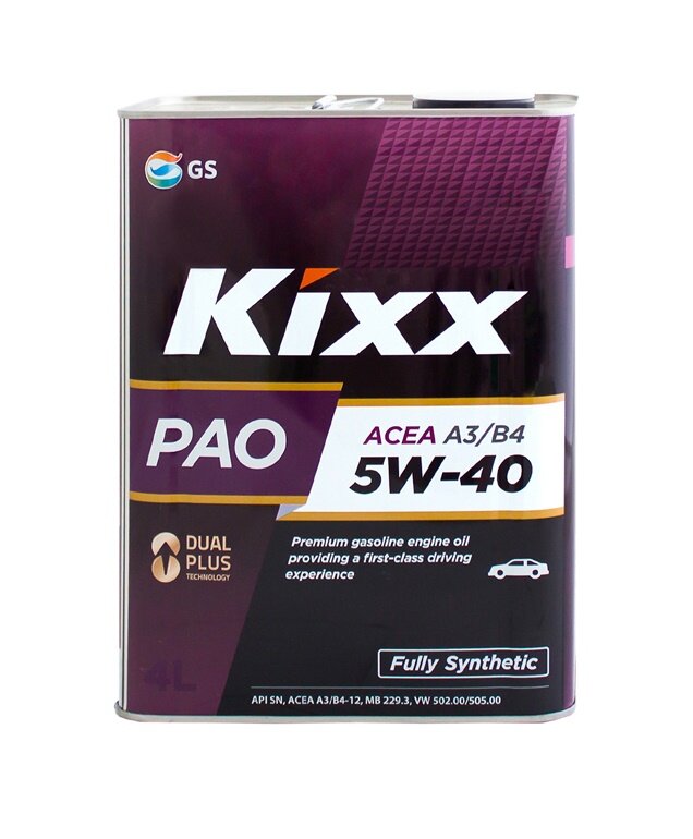 Масло моторное  PAO а3/в4 5w-40 /4л  синт. - KIXX L211044TE1