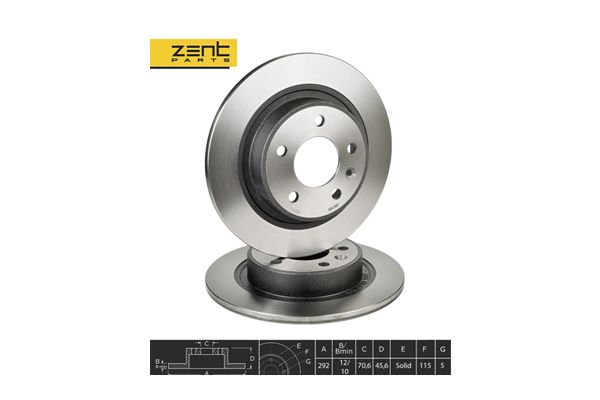 Диск торм. зад.  Chevrolet Cruze, Opel - ZENTPARTS Z06168