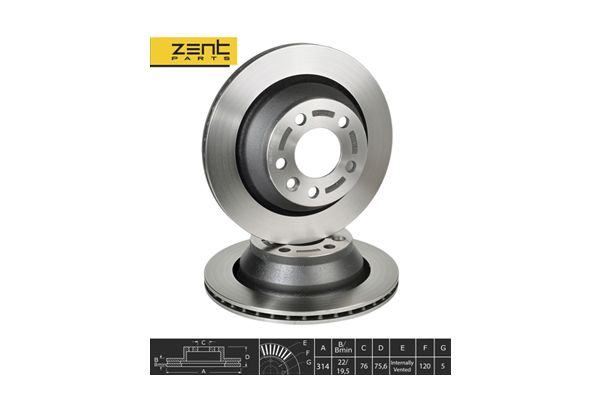 Диск торм. зад.  VW T5/Touareg 02> - ZENTPARTS Z06167
