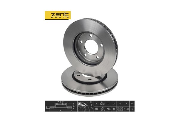 Диск торм. пер.  Chrysler Voyager III 00 - ZENTPARTS Z06156