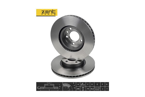 Диск торм. пер.  Opel Omega 2.0-3.0 94> - ZENTPARTS Z06146