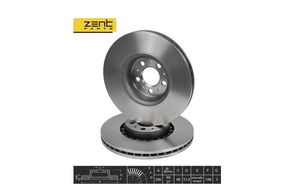 Диск тормозной передний  Volvo XC - ZENTPARTS Z06078