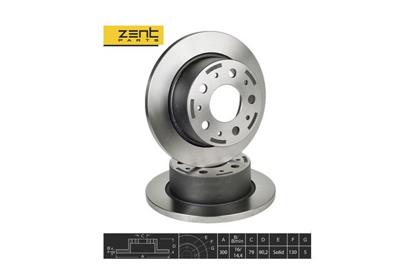 Диск тормозной задний  Fiat Ducato - ZENTPARTS Z06076