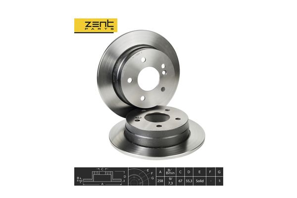 Диск торм. зад.  MB w202 1.8-2.8 93> - ZENTPARTS Z06137