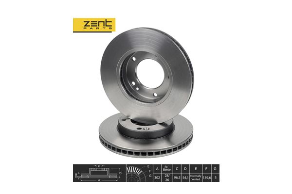 Диск торм. пер.  KIA Sorento 02> | перед | - ZENTPARTS Z06126