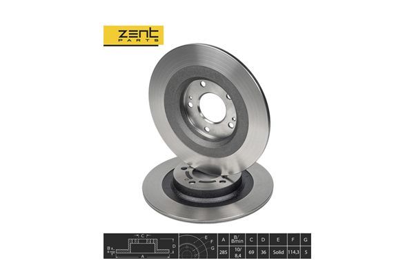 Диск тормозной задний  Mitsubishi asx/l - ZENTPARTS Z06092