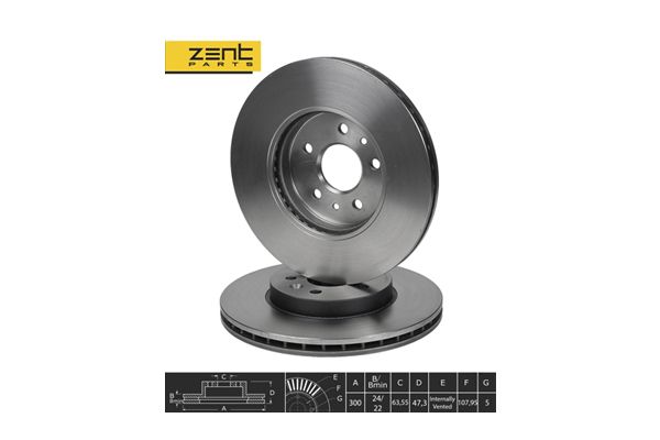 Диск тормозной пер.  Ford Mondeo 00> | перед | - ZENTPARTS Z06035