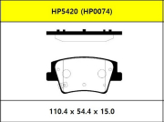 Колодки тормозные дисковые задние hyundai santa FE 18- - HSB HP5420