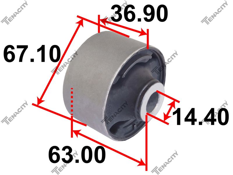 Сайлентблок рычага резиновый  (2547)  Front - Tenacity AAMHO1089