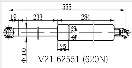 Амортизатор багажника   v21-62551 - JETT V2162551