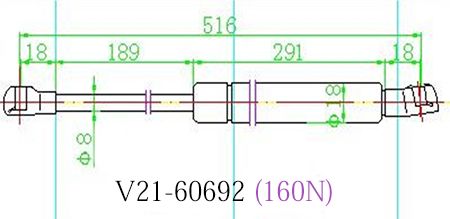 Амортизатор капота   v21-60692 - JETT V2160692