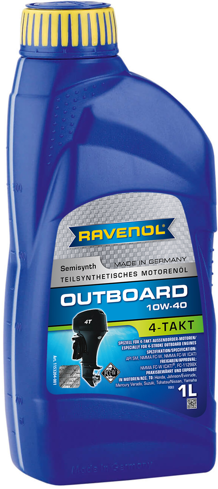 Масло моторное 1040 1л 4 полусинтетика - RAVENOL 1153204001