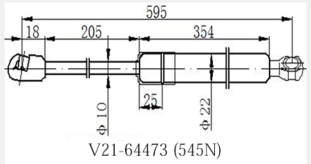Амортизатор багажника 2164473 - JETT V2164473
