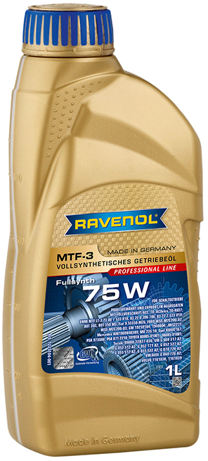 Масло трансмиссионное синтетическое Ravenol mtf-3 75w, 1 л - RAVENOL 1221104001