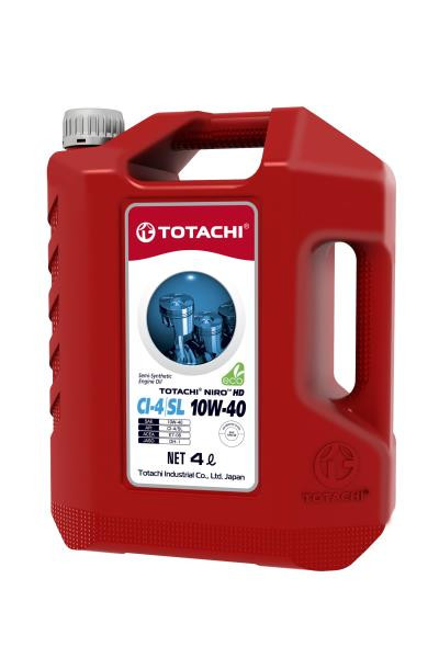 10w-40 niro HD ci-4/sl, acea E7 4л (полусинт. мотор. масло) - Totachi 17904