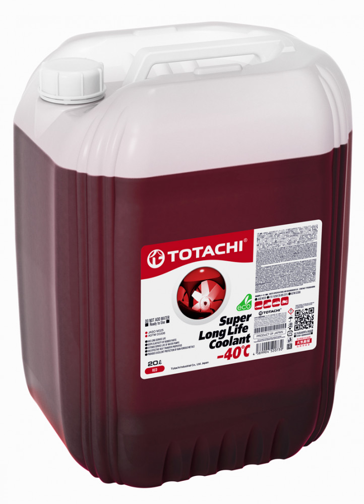 Антифриз, готовый раствор super LLC -40°c красный 20л - Totachi 41820