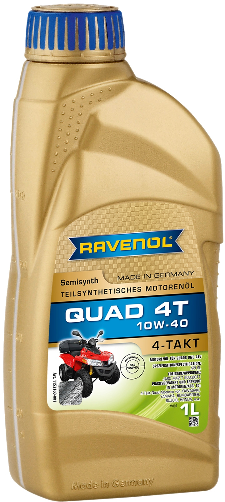 Масло моторное 1040 1л 4 полусинтетика - RAVENOL 1152160001