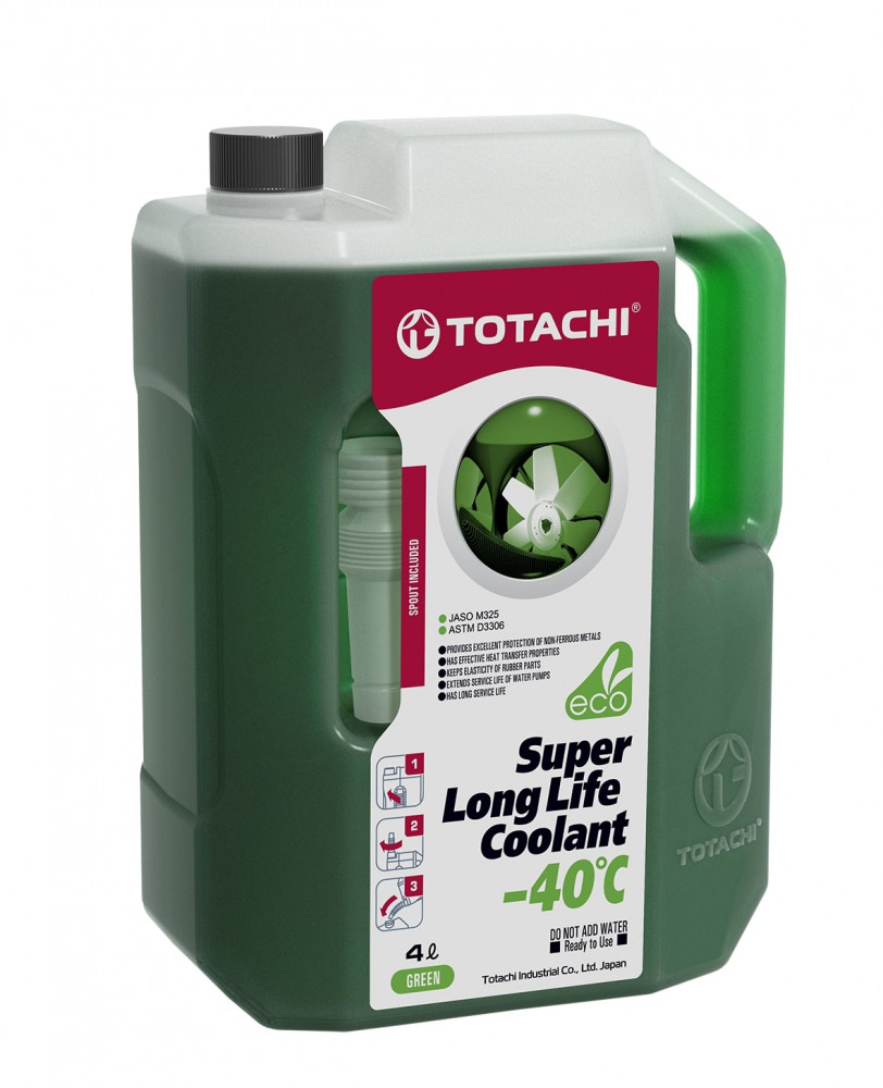 Антифриз, готовый раствор super LLC -40°c зелёный 4л - Totachi 41604