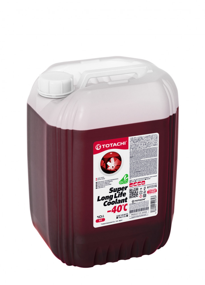 Антифриз, готовый раствор super LLC -40°c красный 10л - Totachi 41810