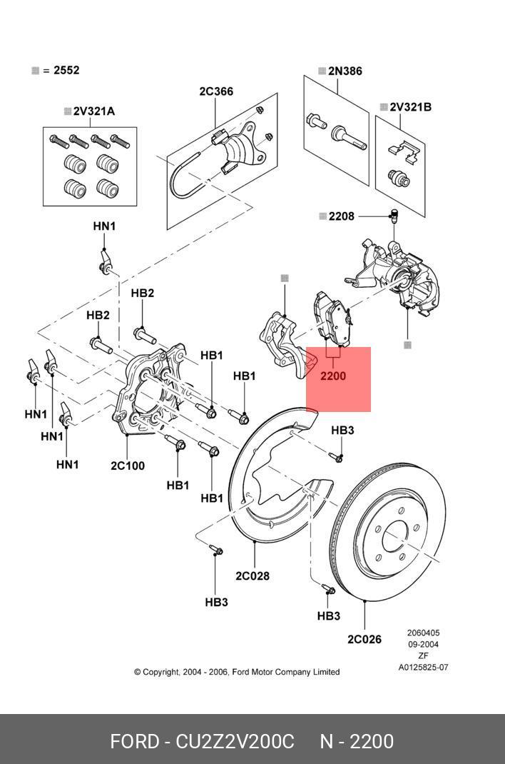 Колодки тормозные Re - Ford CU2Z2V200C