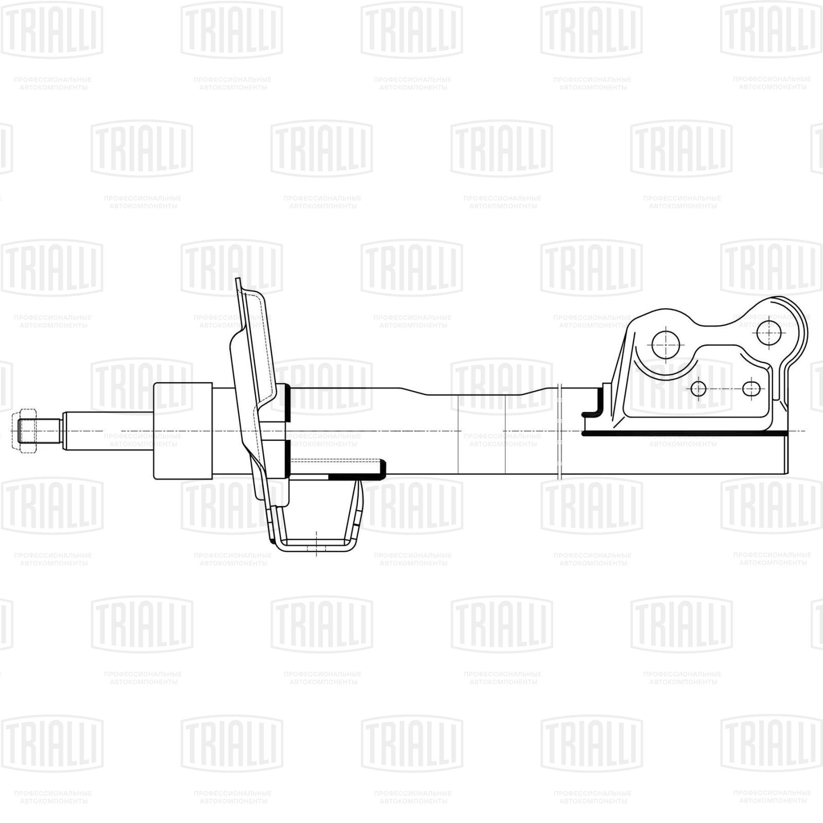 Амортизатор для ам Mercedes a (w169) (04-) (стойка) пер. газ. | перед правлев | Trialli                AG 15056