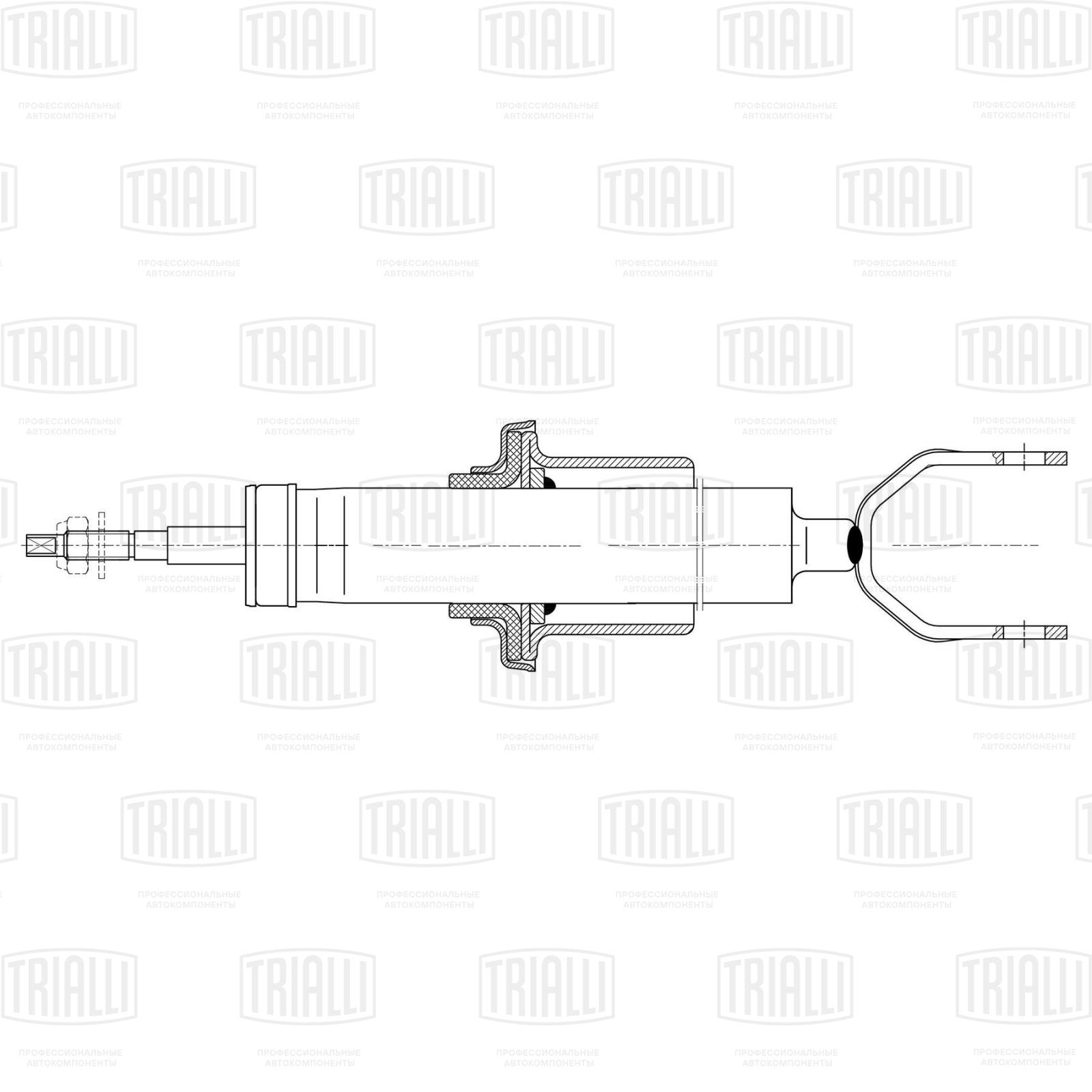 Амортизатор для ам Mercedes e (w211) (02-) (стойка) пер. газ. | перед правлев | Trialli                AG 15059