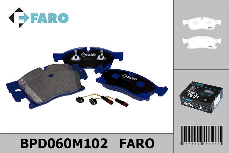 Колодки тормозные передние к-кт - Faro BPD060M102