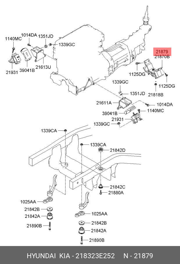 Опора КПП - Hyundai/Kia 218323E252