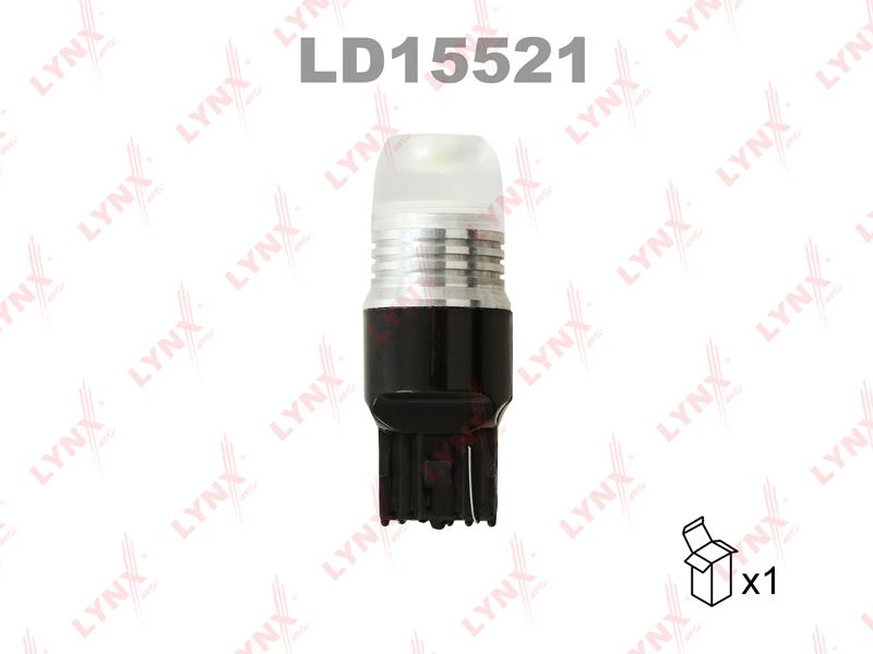 Лампа светодиодная LED w21w T20 12V W3x16d SMDx1 7000k - LYNXauto LD15521