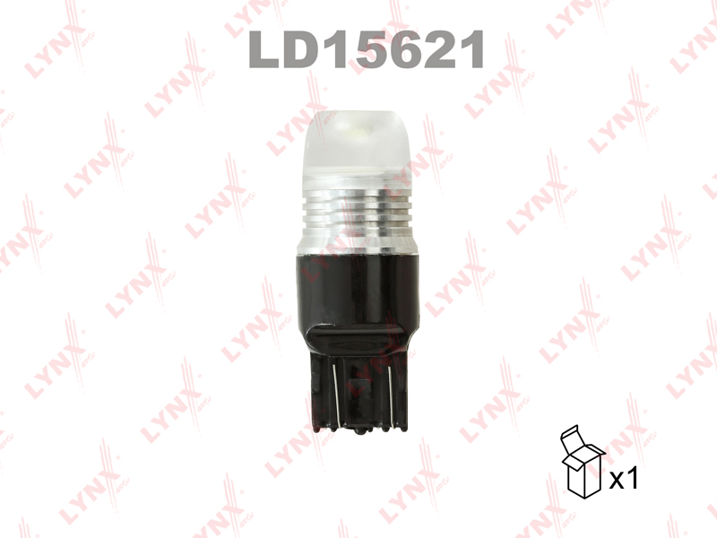 Лампа светодиодная LED w21/5w T20 12V W3x16q SMDx1 7000k - LYNXauto LD15621