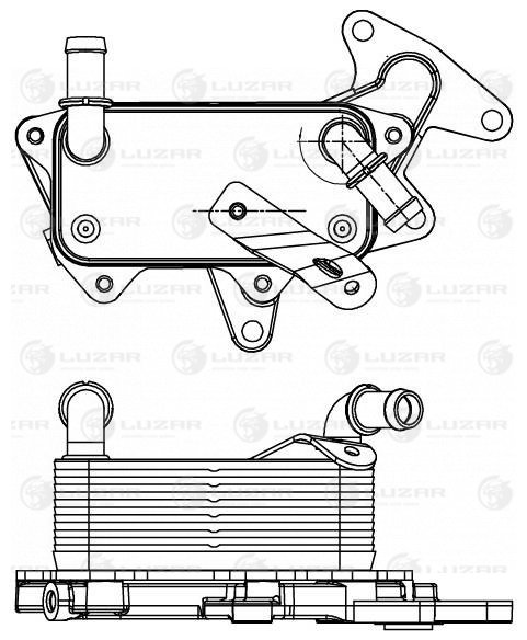 Радиатор масл. для а/м VW Polo (05-)/Skoda Rapid (12-) 1.6i [CWVA] AT - Luzar LOc 1832
