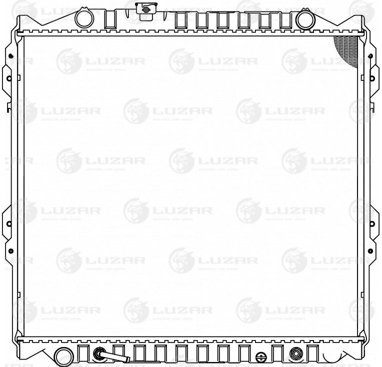Радиатор охл. для а/м Toyota Land Cruiser Prado 90 (96-)/4runner (95-) 2.7i/3.4i - Luzar LRc 1948