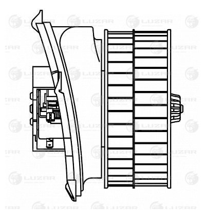 Э/вентилятор отоп. для а/м Mercedes-Benz c (w202) (93-) () - Luzar LFh 1522