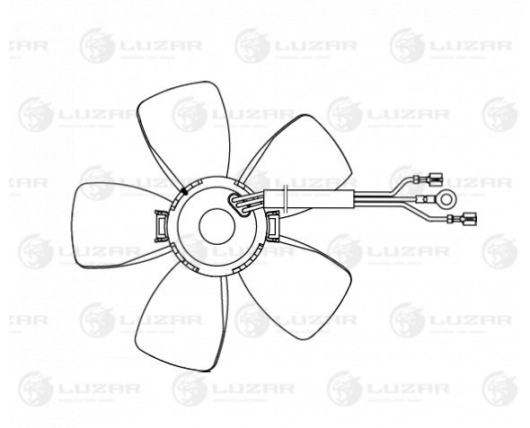 Э/вентилятор отоп. для а/м камаз,нефаз,паз,мтз универсальный 24V (для отопителя лрз) - Luzar LFh 0317