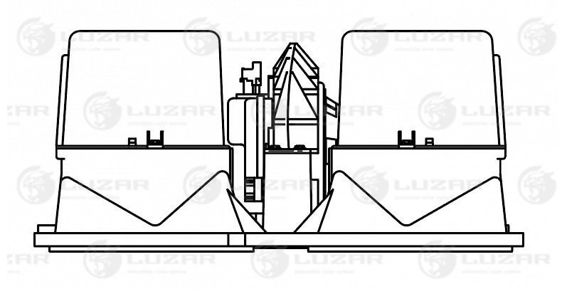 Э/вентилятор отоп. для а/м Scania 5 (p,g,r,t- series) (03-) (в корпусе с блоком управления) () - Luzar LFh 2705