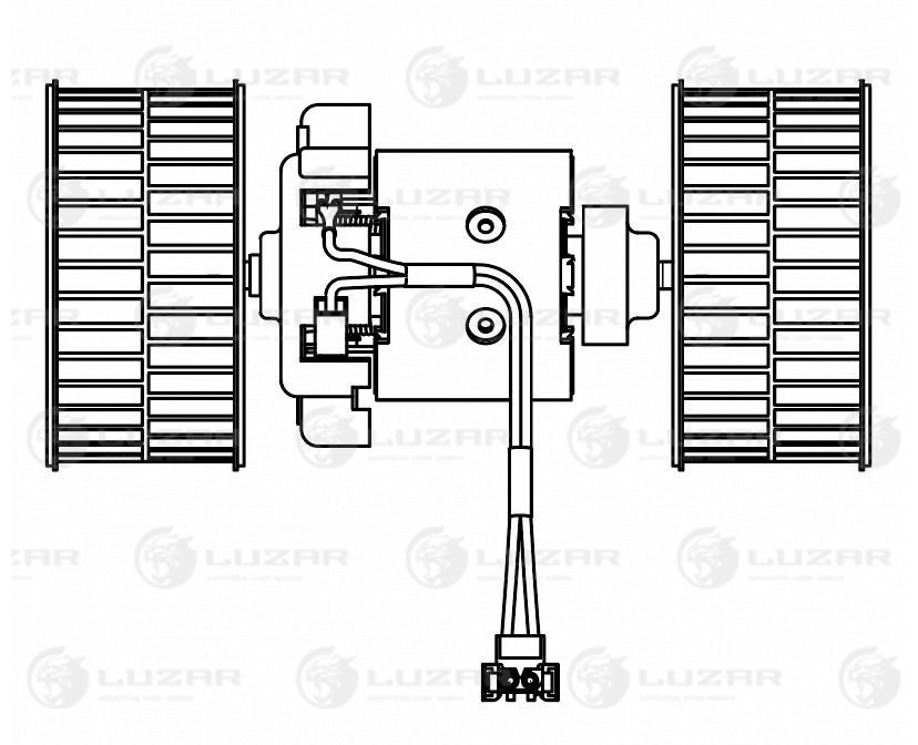 Э/вентилятор отоп. для а/м Mercedes-Benz Actros mp2/mp3 (03-) (auto a/c) - Luzar LFh 1503