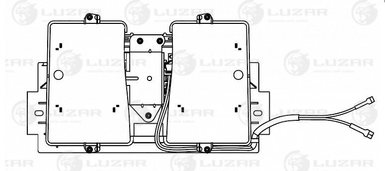 Э/вентилятор отоп. для а/м Renault Trucks Premium i (96-)/Premium II (05-)/Kerax (01-) - Luzar LFh 0901