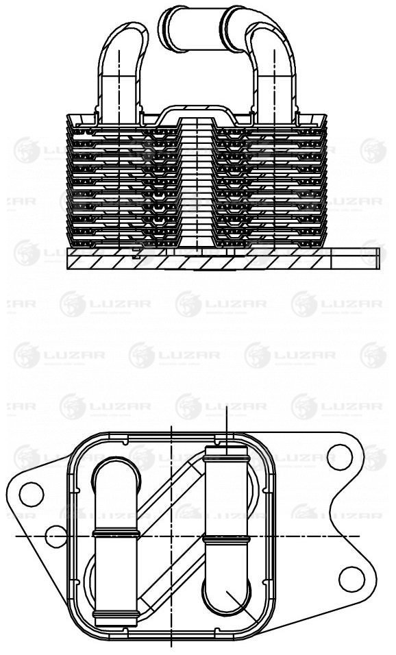 Радиатор масл. для а/м VW Polo (09-)/Skoda Rapid (12-) 1.6i [CFNA] AT () - Luzar LOc 1817